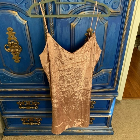 New! TopShop Rose Glitter Slip Dress Sz US 10 - Picture 3 of 4